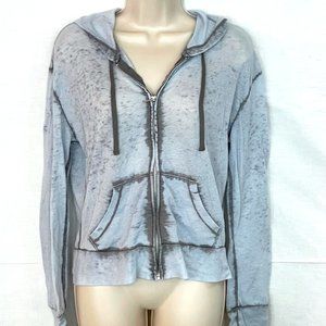 Distressed White Hoodie